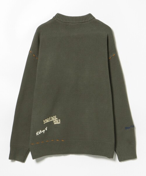 BEAMS HEART（ビームスハート）の「【ユニセックス】Bイニシャル レタード クルーネック ニット（ニット/セーター・メンズ・ブラック/グリーン・MEDIUM/LARGE/SMALL）」の13枚目の写真