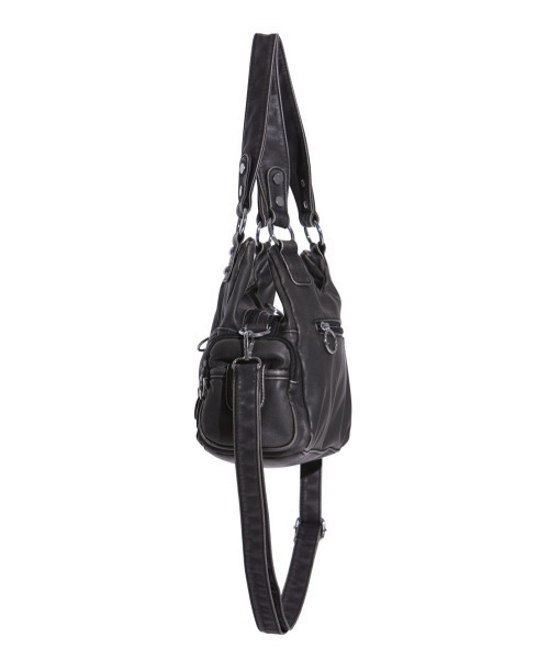 GATELESS(ゲートレス)の「【GATELESS】2WAY COATING SHOULDER BAG / 【ゲートレス】2ウェイコーティングショルダーバッグ(ショルダーバッグ・レディース・ブラック/ホワイト・ONE SIZE)」の10枚目の写真
