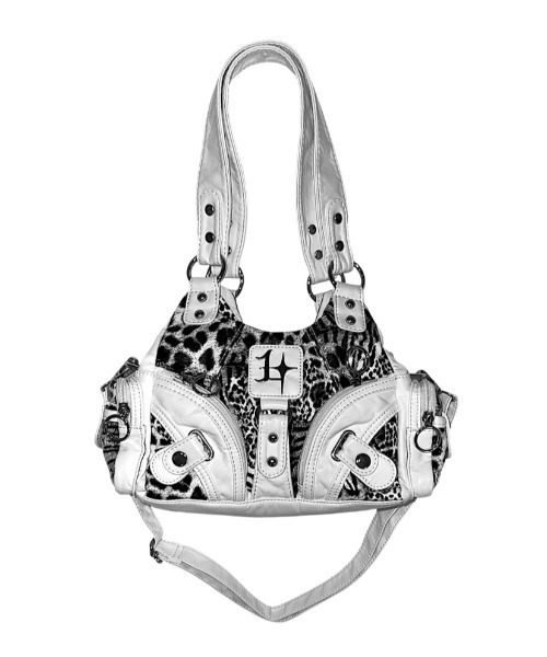 GATELESS(ゲートレス)の「【GATELESS】2WAY COATING SHOULDER BAG / 【ゲートレス】2ウェイコーティングショルダーバッグ(ショルダーバッグ・レディース・ブラック/ホワイト・ONE SIZE)」の6枚目の写真