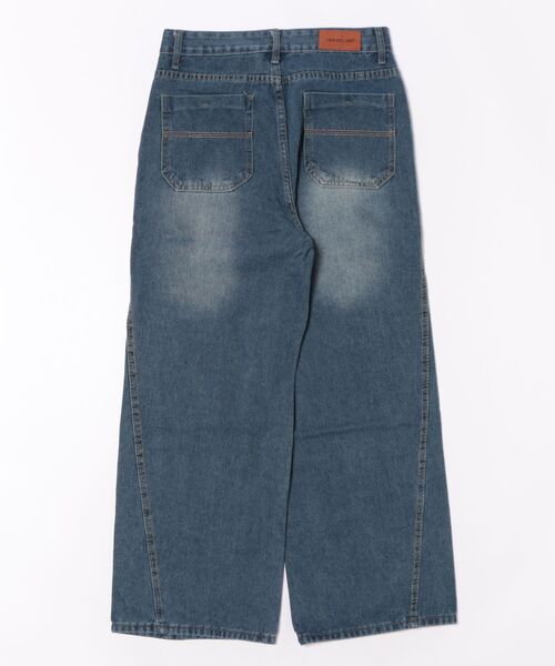 TONE SELECT WEAR(トーンセレクトウェア)の「【URGE:】ハイウエスト デニム バギーパンツ(デニムパンツ・レディース・ネイビー・SMALL/MEDIUM/LARGE/X-LARGE)」の2枚目の写真