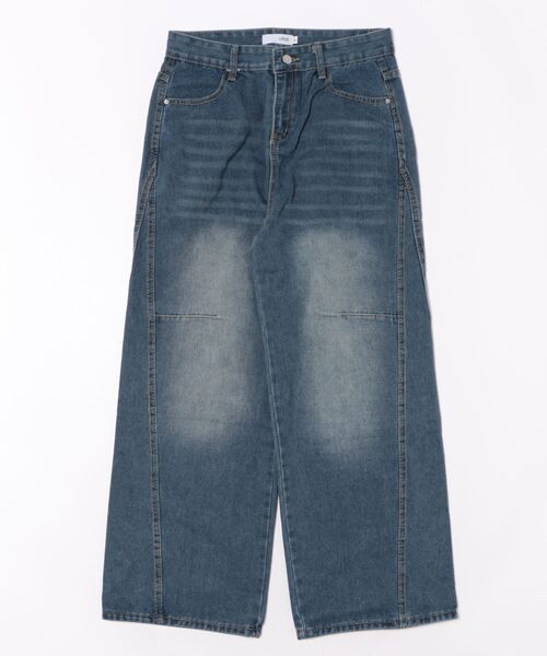 TONE SELECT WEAR(トーンセレクトウェア)の「【URGE:】ハイウエスト デニム バギーパンツ(デニムパンツ・レディース・ネイビー・SMALL/MEDIUM/LARGE/X-LARGE)」の5枚目の写真