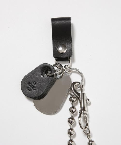 20/80（テゥエンティーエイティー）の「【20/80】トゥエンティーエイティー/KEY CHAIN WITH LEATHER（キーケース/キーアクセサリー・メンズ・シルバー・F）」の2枚目の写真