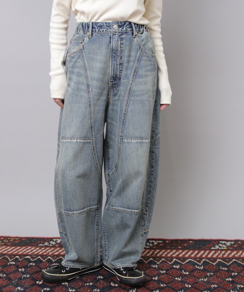 美品 URCH RNA くりぬきラインのペンギンパンツ サルエルパンツ ルーズ