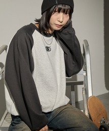 STONE  グレー スウェット STONE ISLAND ワッペンパッチ スウェット Cotton Round Neck