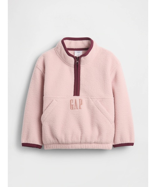 GAP（ギャップ）の「ボア ハーフジップ プルオーバー (幼児・ベビー)（スウェット・キッズ・ピンク/ブルー/グレー/ブラック・70cm/80ｃｍ/90cm/95cm/100cm/105cm/110cm）」の4枚目の写真