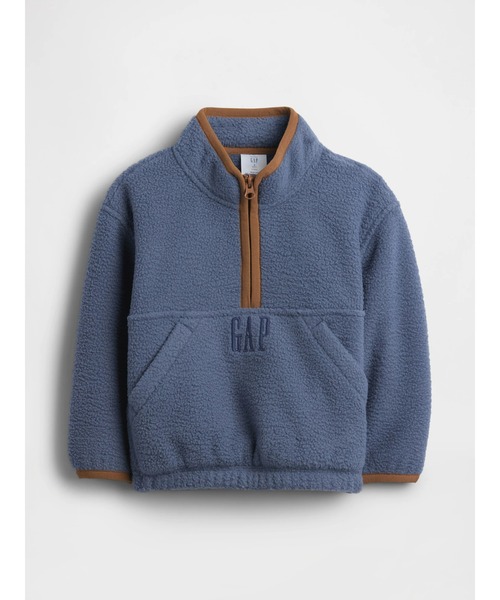 GAP（ギャップ）の「ボア ハーフジップ プルオーバー (幼児・ベビー)（スウェット・キッズ・ピンク/ブルー/グレー/ブラック・70cm/80ｃｍ/90cm/95cm/100cm/105cm/110cm）」の3枚目の写真