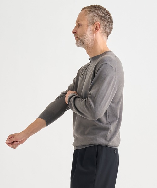 IRENISA(イレニサ)の「【irenisa/イレニサ】別注WOOL CREW-NECK KNIT PULLOVER(ニット/セーター・メンズ・ダークグレー/グレー/ワインレッド/ブラック・4/3/2)」の12枚目の写真