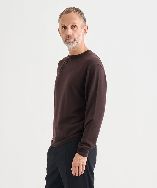 IRENISA(イレニサ)の「【irenisa/イレニサ】別注WOOL CREW-NECK KNIT PULLOVER(ニット/セーター・メンズ・ダークグレー/グレー/ワインレッド/ブラック・4/3/2)」の19枚目の写真