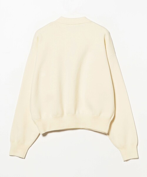 BEAMS HEART（ビームスハート）の「スウェット編み ニットポロシャツ（ポロシャツ・レディース・グレー/ホワイト系その他5/イエロー・FREE）」の8枚目の写真