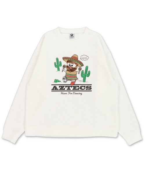 SPINNS(スピンズ)の「ひげおじさんスウェット/メキシコ/立体刺繍デザイン/さらもち素材(スウェット・メンズ・ブラウン/ホワイト・ONESIZE)」の17枚目の写真