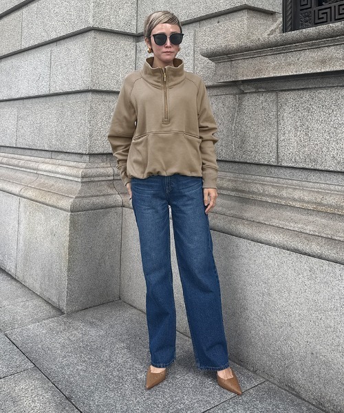 JENNE(ジェンヌ)の「日本製裏起毛スタンドトップス(保温性機能生地)(Tシャツ/カットソー・レディース・ベージュ系その他/アイボリー・SMALL/MEDIUM/LARGE)」の13枚目の写真