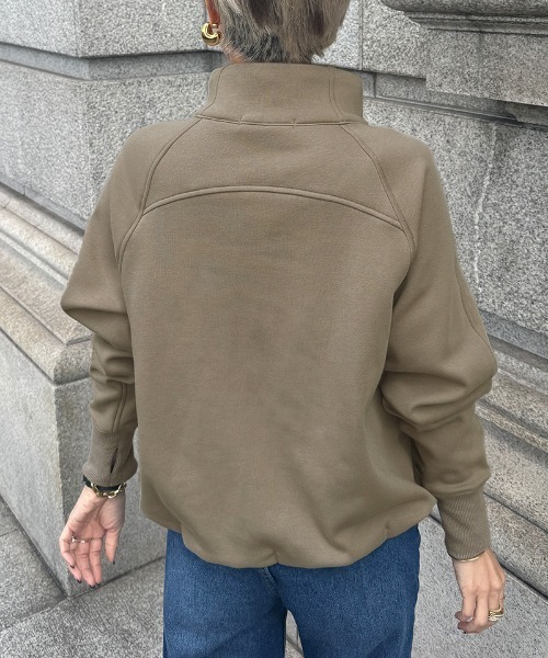 JENNE(ジェンヌ)の「日本製裏起毛スタンドトップス(保温性機能生地)(Tシャツ/カットソー・レディース・ベージュ系その他/アイボリー・SMALL/MEDIUM/LARGE)」の15枚目の写真