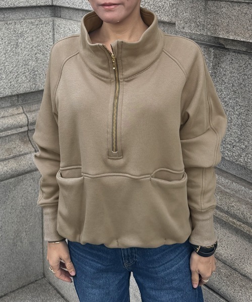 JENNE(ジェンヌ)の「日本製裏起毛スタンドトップス(保温性機能生地)(Tシャツ/カットソー・レディース・ベージュ系その他/アイボリー・SMALL/MEDIUM/LARGE)」の21枚目の写真