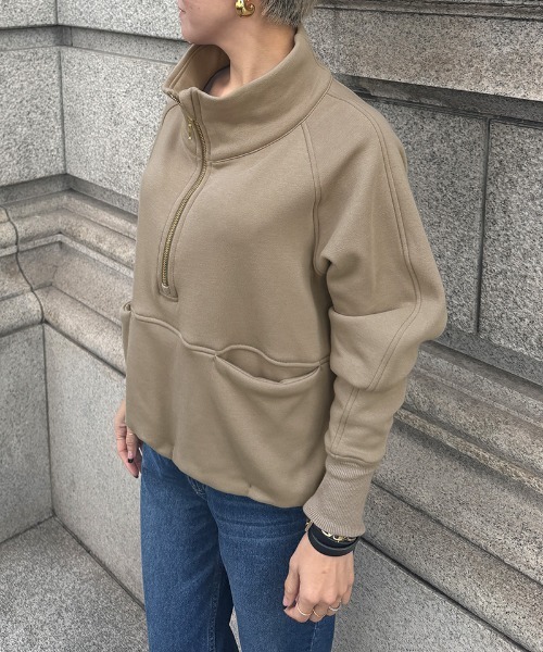 JENNE(ジェンヌ)の「日本製裏起毛スタンドトップス(保温性機能生地)(Tシャツ/カットソー・レディース・ベージュ系その他/アイボリー・SMALL/MEDIUM/LARGE)」の22枚目の写真