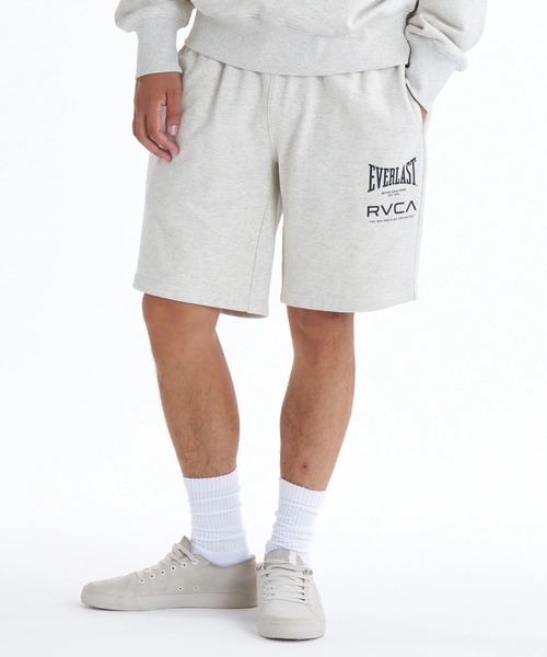 RVCA(ルーカ)の「RVCA メンズ RVCA×EVERLAST SHORTS ショートパンツ 【2025年秋冬モデル】/ルーカエバーラストコラボスウェットショーツ(SET UP・セットアップ対応可能・空港コーデ)(その他パンツ・メンズ・ホワイト系その他/ブラック/ヘザーグレー・SMALL/MEDIUM/X-LARGE/LARGE)」の5枚目の写真