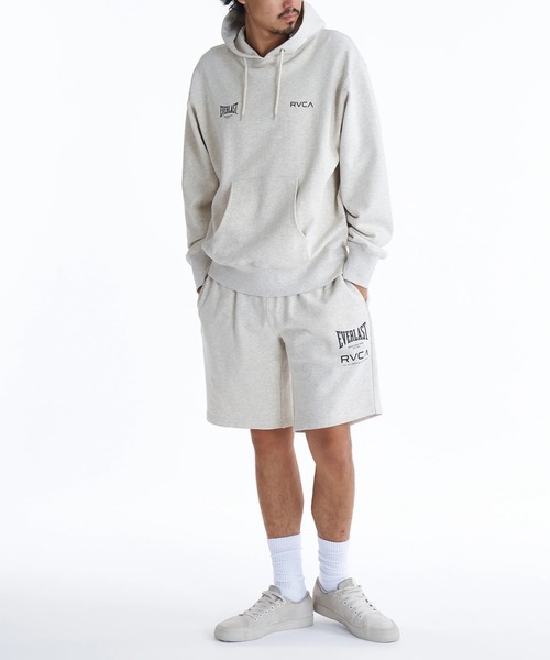 RVCA(ルーカ)の「RVCA メンズ RVCA×EVERLAST SHORTS ショートパンツ 【2025年秋冬モデル】/ルーカエバーラストコラボスウェットショーツ(SET UP・セットアップ対応可能・空港コーデ)(その他パンツ・メンズ・ホワイト系その他/ブラック/ヘザーグレー・SMALL/MEDIUM/X-LARGE/LARGE)」の7枚目の写真