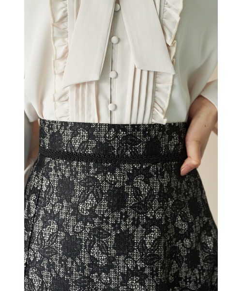 レースボンディングツイードフレアスカート（スカート）｜tocco closet