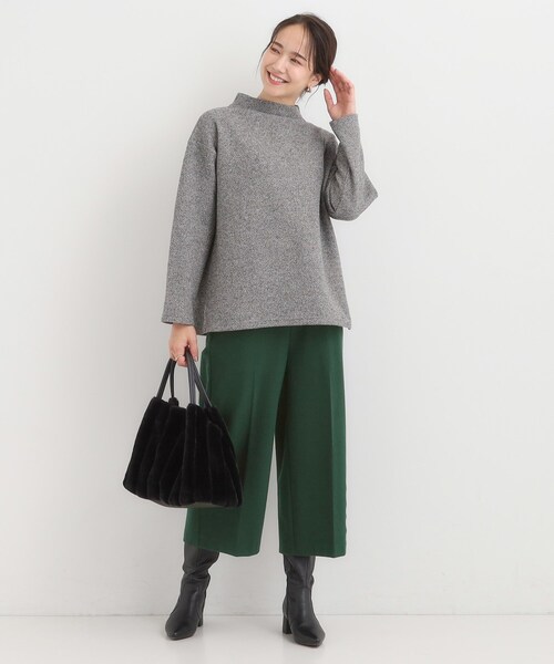 SHOO・LA・RUE（シューラルー）の「【洗濯機可/S-LL】きちんと見えする あったか裏起毛ガウチョパンツ（その他パンツ・レディース・ブラウン系2/チャコールグレー/モスグリーン・04/03/02/01）」の6枚目の写真