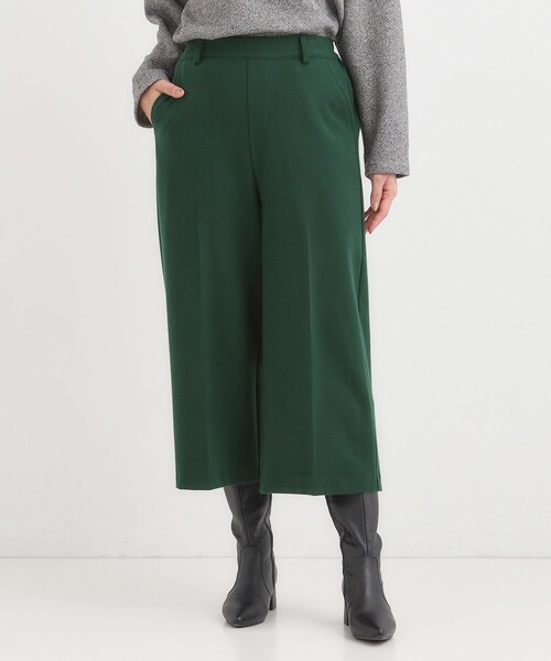 セール】【洗濯機可/S-LL】きちんと見えする あったか裏起毛ガウチョ