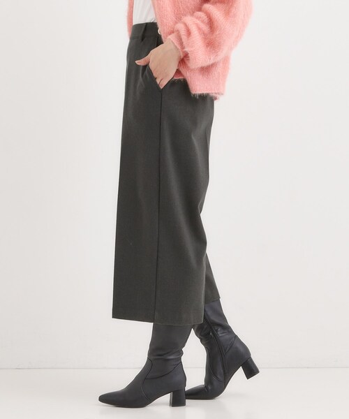 SHOO・LA・RUE（シューラルー）の「【洗濯機可/S-LL】きちんと見えする あったか裏起毛ガウチョパンツ（その他パンツ・レディース・ブラウン系2/チャコールグレー/モスグリーン・04/03/02/01）」の13枚目の写真