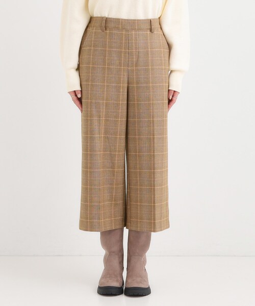 SHOO・LA・RUE（シューラルー）の「【洗濯機可/S-LL】きちんと見えする あったか裏起毛ガウチョパンツ（その他パンツ・レディース・ブラウン系2/チャコールグレー/モスグリーン・04/03/02/01）」の16枚目の写真