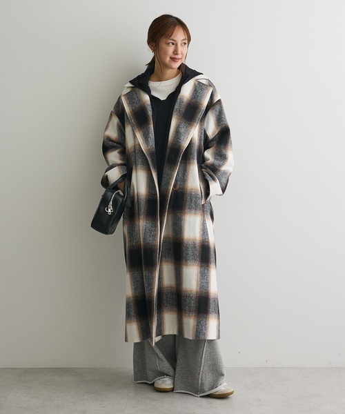 Sov. ウールライクダンボールコート Sov. ウールライクダンボールコート WEB限定】 〈手洗い可能