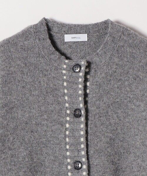 SHIPS any:〈手洗い可能〉ステッチ デザイン ルーズ ニット