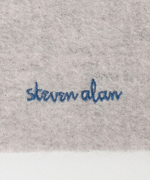 Steven Alan（スティーブンアラン）の「＜Steven Alan＞カシミヤ ストール（ストール/ショール・レディース・オフホワイト/ライトグレー/ブラック・FREE）」の5枚目の写真