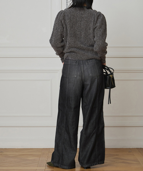 IENA LA BOUCLE(イエナラブークル)の「ALPACA MIXフリルプルオーバー(ニット/セーター・レディース・チャコールグレー/ホワイト・FREE)」の18枚目の写真