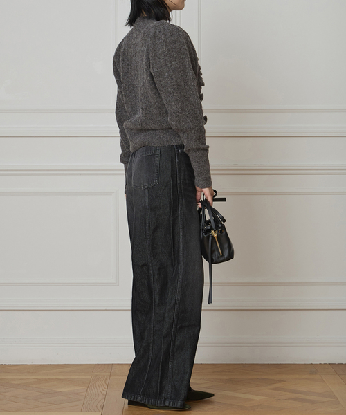 IENA LA BOUCLE(イエナラブークル)の「ALPACA MIXフリルプルオーバー(ニット/セーター・レディース・チャコールグレー/ホワイト・FREE)」の19枚目の写真