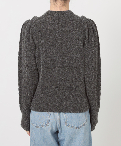 IENA LA BOUCLE(イエナラブークル)の「ALPACA MIXフリルプルオーバー(ニット/セーター・レディース・チャコールグレー/ホワイト・FREE)」の22枚目の写真