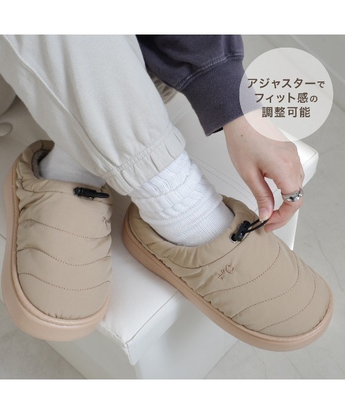 AmiAmi（アミアミ）の「【防寒・軽量】あったかモックシューズ 厚底ファースリッパ サボ/冬用サンダル/ペディンシューズ（その他シューズ・レディース・ピンク/ベージュ/アイボリー/ブラック・40-41/38-39/36-37）」の7枚目の写真