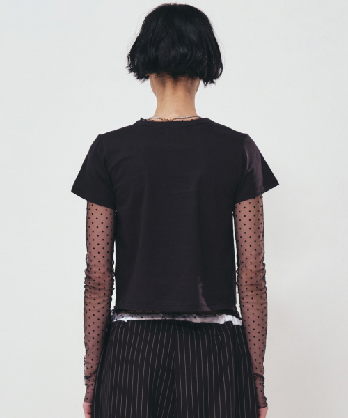 NICK&NICOLE(ニックアンドニコール)の「ROSE SIGNATURE CROP TOP_BLACK SILVER(Tシャツ/カットソー・レディース・その他・FREE)」の3枚目の写真