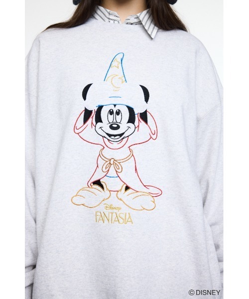 Disney SERIES CREATED by MUS（ディズニーシリーズクリエイテッドバイエムユーエス）の「MD LINE EMB プルオーバー / FANTASIA（スウェット・レディース・ライトピンク/ライトブルー/グレー×ホワイト・FREE）」の5枚目の写真