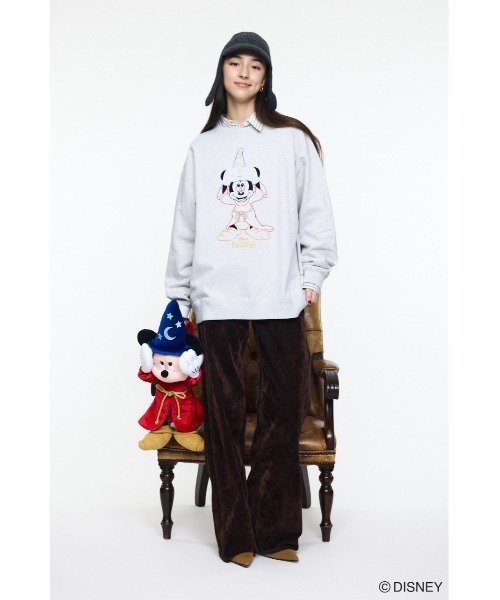Disney SERIES CREATED by MUS（ディズニーシリーズクリエイテッドバイエムユーエス）の「MD LINE EMB プルオーバー / FANTASIA（スウェット・レディース・ライトピンク/ライトブルー/グレー×ホワイト・FREE）」の11枚目の写真