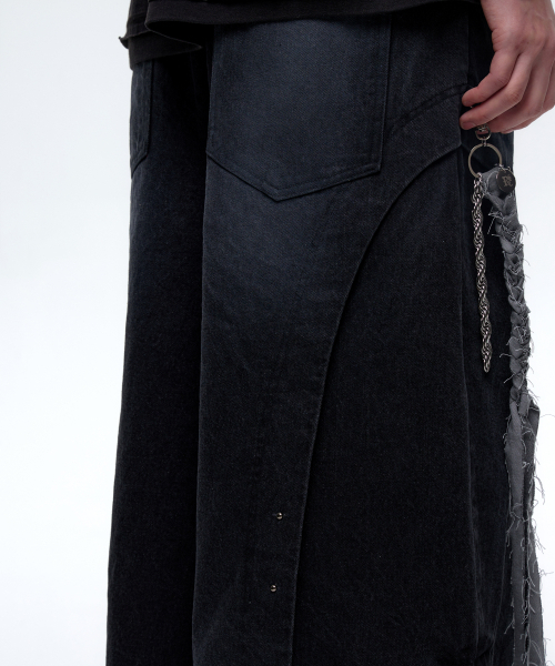 RSSC(アールエスエスシー)の「CURVED INCISION BALLOON DENIM PANTS - BLACK(デニムパンツ・レディース・その他・1/2)」の8枚目の写真