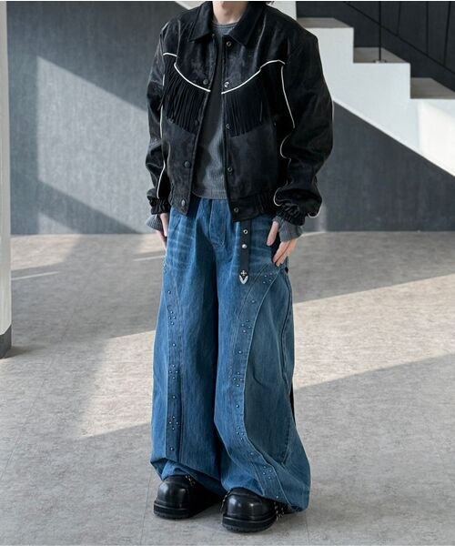 RSSC(アールエスエスシー)の「CURVED INCISION BALLOON DENIM PANTS - BLACK(デニムパンツ・レディース・その他・1/2)」の12枚目の写真