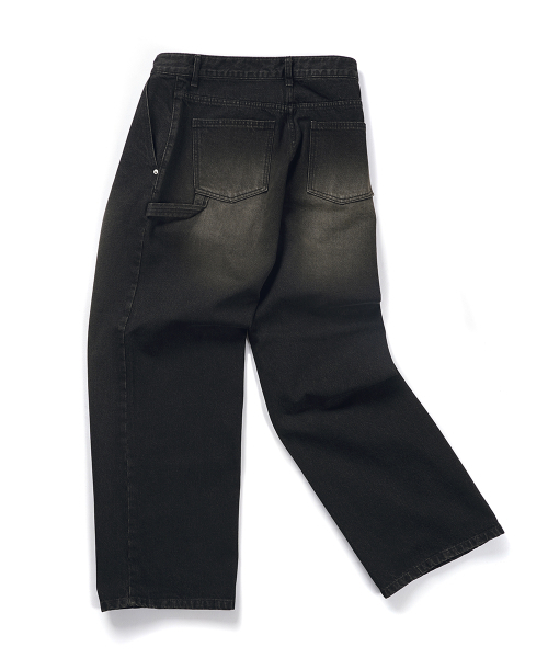 GAKKAI UNIONS(ガッカイユニオンズ)の「ワンタックハンマー ワイドデニムパンツ イエロー ブラック(デニムパンツ・レディース・その他・MEDIUM/LARGE/SMALL)」の6枚目の写真