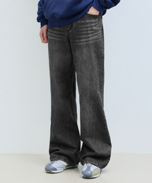 F.ILLUMINATE（フィルミネイト）の「Washed Flare Denim Pants - Black（デニムパンツ・レディース）」