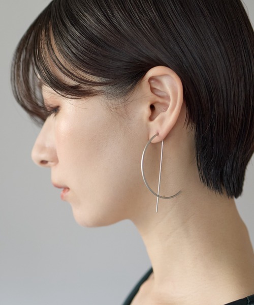 ciite' surgical stainless(シーテサージカルステンレス)の「【 金属アレルギー対応 】 ハーフサークルピアス サージカルステンレス(ピアス(両耳用)・レディース・ゴールド/シルバー・FREE)」の16枚目の写真
