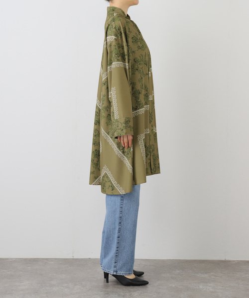 journal standard L'essage（ジャーナルスタンダードレサージュ）の「スカーフプリントボウタイワンピース（ワンピース・レディース・カーキ・FREE）」の4枚目の写真