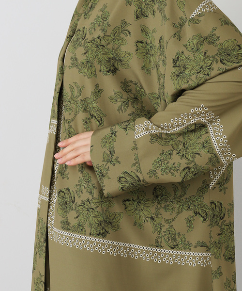 journal standard L'essage（ジャーナルスタンダードレサージュ）の「スカーフプリントボウタイワンピース（ワンピース・レディース・カーキ・FREE）」の6枚目の写真