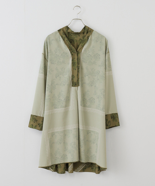 journal standard L'essage（ジャーナルスタンダードレサージュ）の「スカーフプリントボウタイワンピース（ワンピース・レディース・カーキ・FREE）」の9枚目の写真