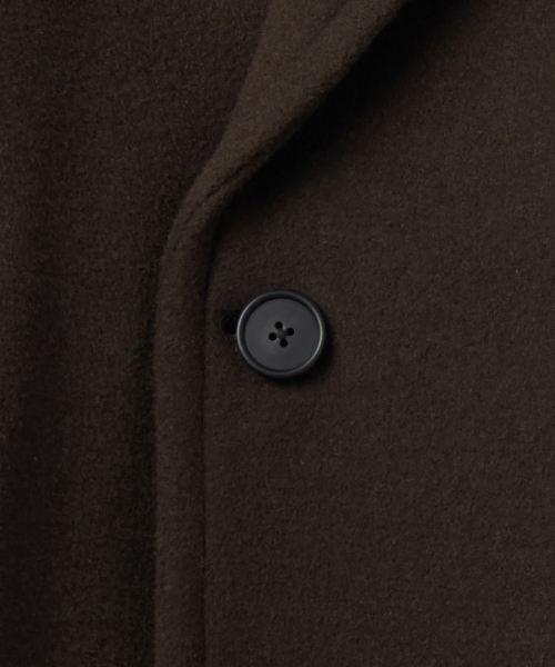 MUSINSA STANDARD（ムシンサスタンダード）の「カシミヤブレンドダディショルダーシングルロングコート[バロックブラウン]（チェスターコート・メンズ・その他・MEDIUM/LARGE/X-LARGE/XX-LARGE）」の6枚目の写真
