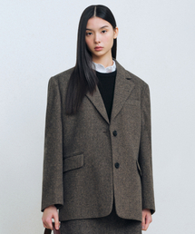 ジャケット・アウター MUSINSA ROUND NECK TWEED JACKET MUSINSA公式 | MUSINSA STANDARD ラウンドネックツイードジャケット