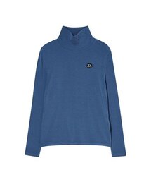 テンセルタートルネックTシャツ[グレイッシュブルー]