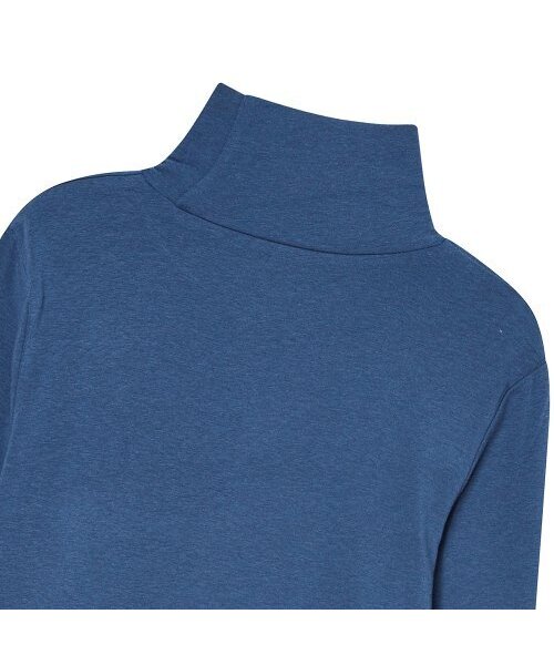 THE GREEN LAB（ザグリーンラボ）の「テンセルタートルネックTシャツ[グレイッシュブルー]（Tシャツ/カットソー・レディース・その他・FREE）」の4枚目の写真
