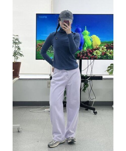 THE GREEN LAB（ザグリーンラボ）の「テンセルタートルネックTシャツ[グレイッシュブルー]（Tシャツ/カットソー・レディース・その他・FREE）」の11枚目の写真