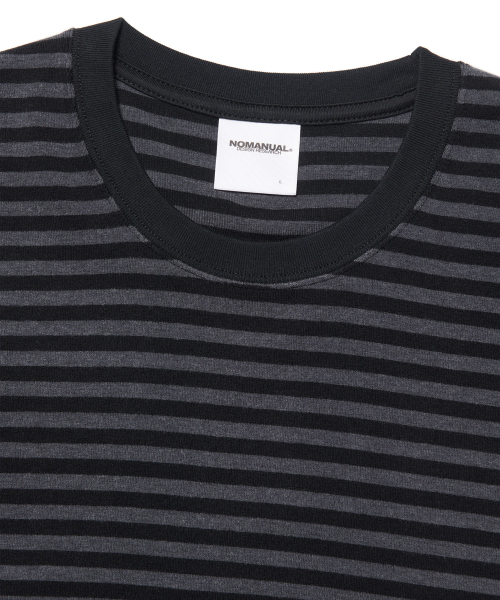 NOMANUAL(NOMANUAL)の「NM BORDER T-SHIRT - BLACK(Tシャツ/カットソー・レディース・その他・SMALL/MEDIUM/LARGE/X-LARGE)」の5枚目の写真