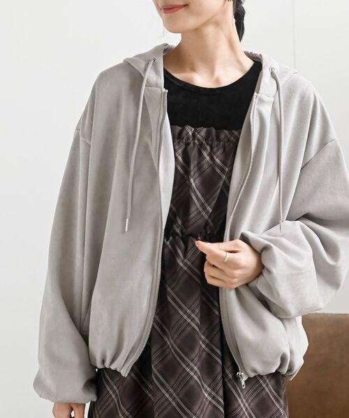 スエードポンチバルーンZIPパーカージャケット（パーカー）｜rps